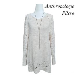 Pilcro Anthropologie Pointelle Pullover Tunic EUC
